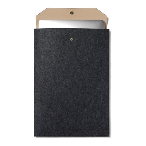 Funda para portátil de 17&quot; de fieltro reciclado VINGA Albo negro | sin montaje de publicidad | no disponible | no disponible