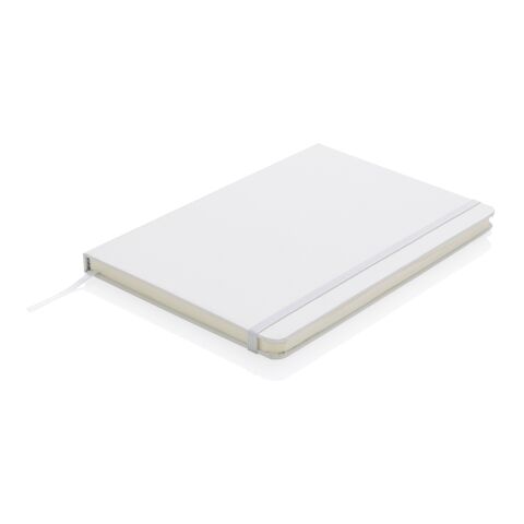 Libreta A5 básica de tapa dura blanco | sin montaje de publicidad | no disponible | no disponible