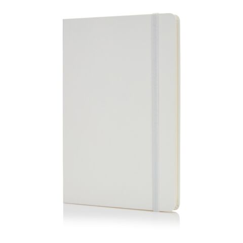 Libreta A5 deluxe con tapa dura blanco | sin montaje de publicidad | no disponible | no disponible