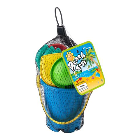 Cubo de playa de PP reciclado Mateo colorido | sin montaje de publicidad | no disponible | no disponible