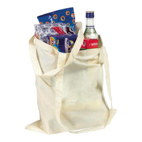 Bolsa de algodón con asas largas beige | sin montaje de publicidad | no disponible | no disponible