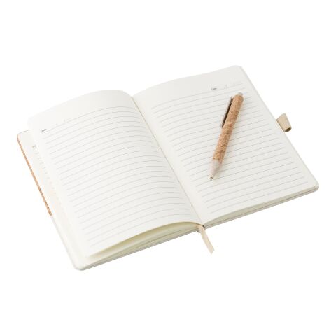 Kit de cuaderno y bolígrafo ECO marrón | sin montaje de publicidad | no disponible | no disponible