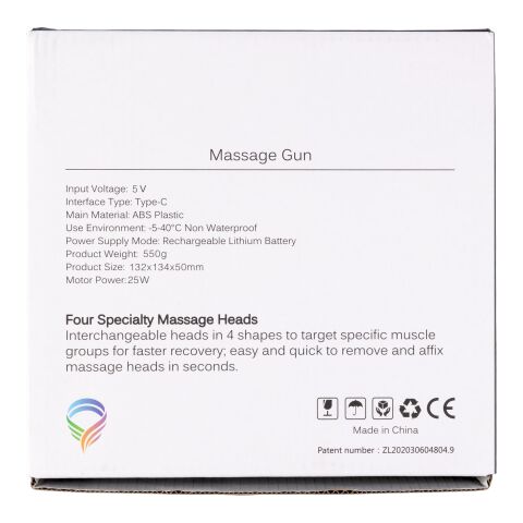 Pistola de masaje de ABS Axel negro | sin montaje de publicidad | no disponible | no disponible