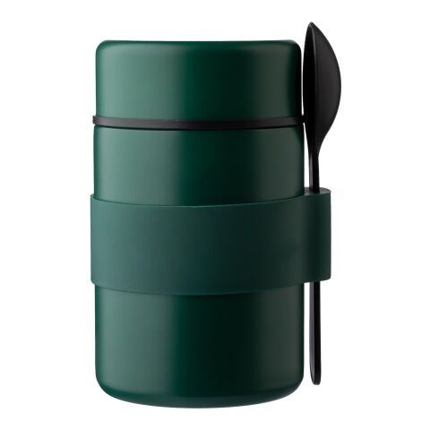 Vaso termo de acero inox. con cuchara Niko gris | sin montaje de publicidad | no disponible | no disponible