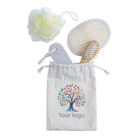 Set de baño de algodón Jean beige | sin montaje de publicidad | no disponible | no disponible