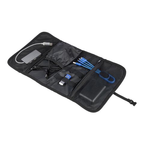 Bolsa organizadora enrollable de poliéster Johnny negro | sin montaje de publicidad | no disponible | no disponible