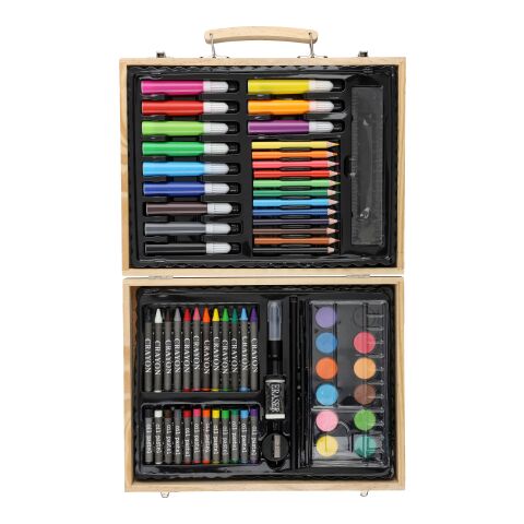 Estuche de madera con set de dibujo Thessaly marrón | sin montaje de publicidad | no disponible | no disponible