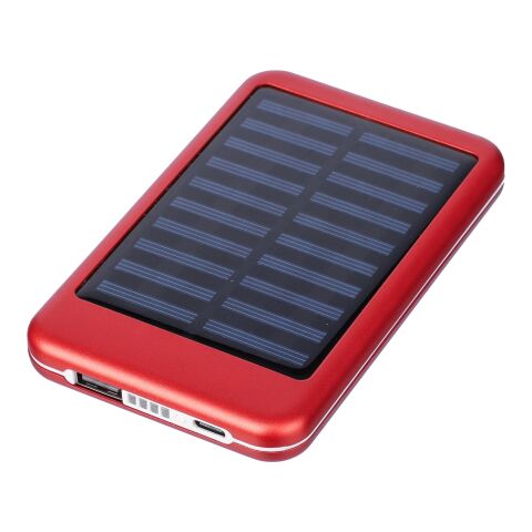Power Bank solar de aluminio Tycho rojo | sin montaje de publicidad | no disponible | no disponible