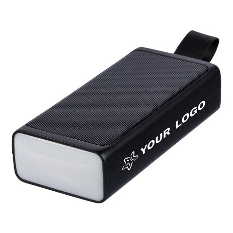 Altavoz COB para exteriores de ABS reciclado Malina negro | sin montaje de publicidad