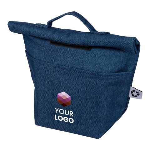 Bolsa nevera enrollable de denim reciclado Mira azul | sin montaje de publicidad