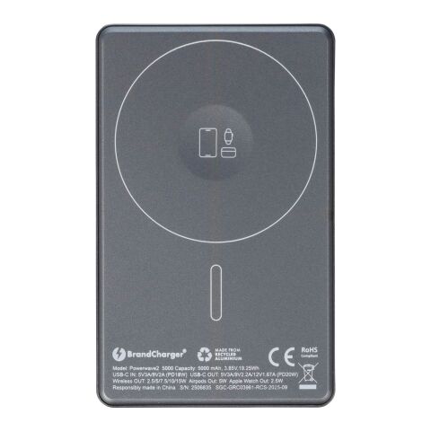 Power bank BrandCharger Powerwave 2 | Reciclada | 5.000 mAh gris