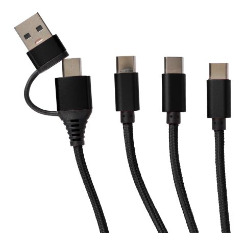 Cable de carga Hexa | 6-en-1 negro