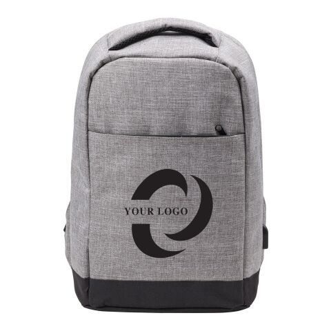 Mochila antirrobo de poliéster gris claro