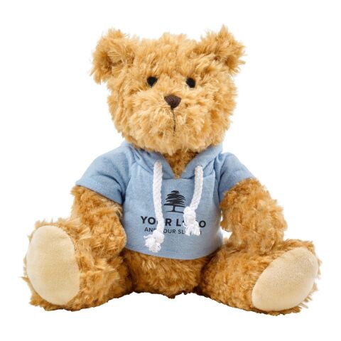 Oso de peluche con capucha azul