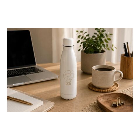 Botella de acero inox. reciclado Breeze 700 ml blanco