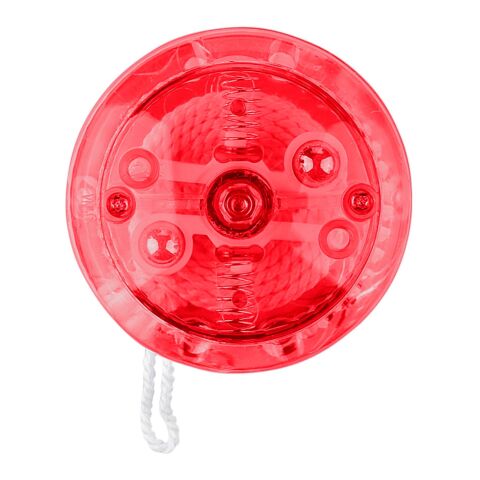 Yoyo transparente, con luz rojo