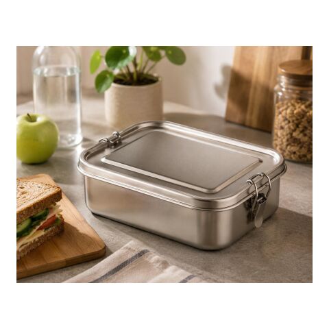 Fiambrera de acero inox. Kasen plata