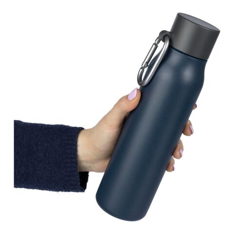 Botella de acero inox. reciclado Cassian azul