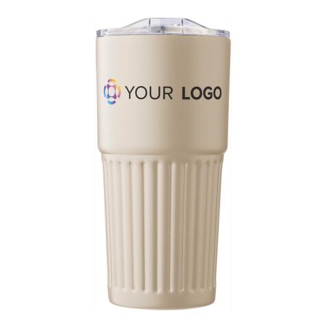 Vaso termo de acero inox. reciclado (500 ml) Kael beige