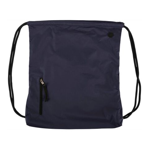 Mochila de seda pongee (190T) con cordones. azul