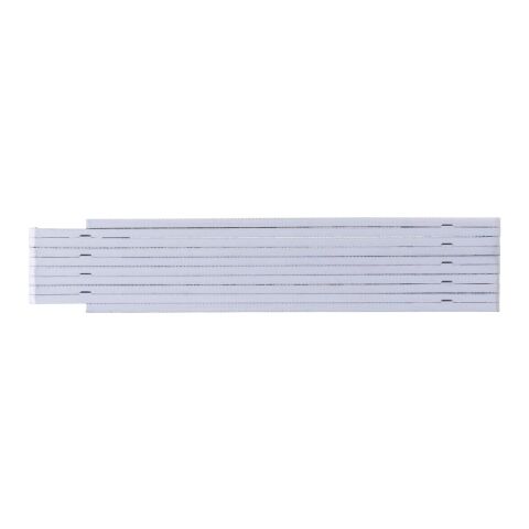 Regla plegable de plástico blanco