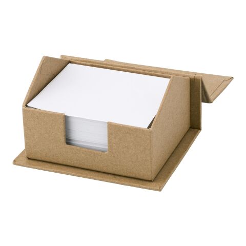 Porta memos en cartón con forma de casa marrón | sin montaje de publicidad | no disponible | no disponible