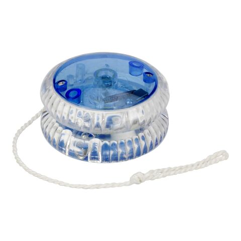 Yoyo transparente, con luz azul cobalto | sin montaje de publicidad | no disponible | no disponible