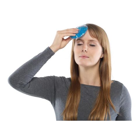 Parche redondo de frío-calor azul claro | sin montaje de publicidad | no disponible | no disponible