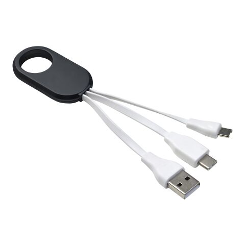 Cable cargador con 3 adaptadores blanco | sin montaje de publicidad | no disponible | no disponible