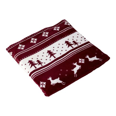 Manta polar navideña (260 gr/m2) rojo oscuro | sin montaje de publicidad | no disponible | no disponible