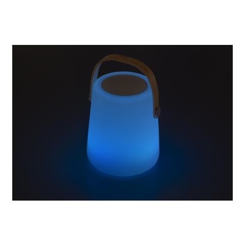 Altavoz inal. LED con asa blanco | sin montaje de publicidad | no disponible | no disponible