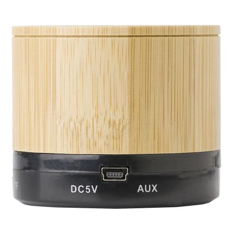 Altavoz inalámbrico de bambú marrón claro | sin montaje de publicidad | no disponible | no disponible