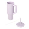 Vaso con aislamiento de 900 ml con certificado RCS y pajita de silicona "Brady" Lila