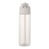 Botella de agua Theron de 700 ml de plástico reciclado RCS con tapa de doble función y pajita abatible blanco