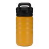 Botella deportiva Knox de 350 ml de acero inoxidable de doble pared reciclado RCS con pajita abatible Amarillo