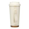 Vaso térmico Hampton de 480 ml, de acero inoxidable reciclado RCS, con doble pared y aislamiento al vacío Crema