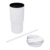 Vaso térmico de doble pared reciclado RCS de 540 ml de Westin con pajita blanco