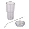 Vaso de plástico de doble pared Archer de 480 ml blanco