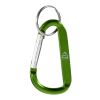 Llavero con mosquetón de aluminio reciclado "Timor" Verde