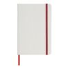 Libreta blanca con cinta de color A5 "Spectrum" Estándar | Blanco-Rojo | sin montaje de publicidad | no disponible | no disponible | no disponible