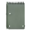 Libreta de tapa dura A6 de plástico procedente del océano con bolígrafo "Thalaasa" (tinta negra) Estándar | Verde mezcla | sin montaje de publicidad | no disponible | no disponible