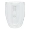 Dos tazas de vidrio de doble pared de 350 ml con posavasos de bambú "Manti" Estándar | Transparente-Natural | sin montaje de publicidad | no disponible | no disponible