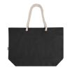 Bolsa Tote de playa de material reciclado GRS de 270 g/m² "Florida" Negro intenso-Negro intenso