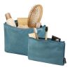 Set de neceseres de terciopelo reciclado con certificado GRS "Swift" Deep Sea Green