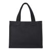 Bolsa Tote con fuelle mini de algodón reciclado GRS de 220&nbsp;g/m² de 9&nbsp;l "Odessa" Estándar | Negro intenso | sin montaje de publicidad | no disponible | no disponible | no disponible