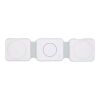 Cargador inalámbrico plegable 3 en 1 de 15&nbsp;W de plástico reciclado "Armus" Estándar | Blanco | sin montaje de publicidad | no disponible | no disponible