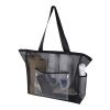 Bolsa Tote reciclada con certificado GRS de 23L "Mesh" Negro intenso