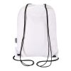 Bolsa con cordón Oriole de RPET con bolsillo frontal con cremallera, 5 l blanco