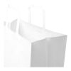 Bolsa de papel de 80-90&nbsp;g/m2 con asas planas - 32 x 17 x 39&nbsp;cm "Kraft" Blanco | sin montaje de publicidad | no disponible | no disponible