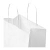 Bolsa de papel de 80-90&nbsp;g/m2 con asas retorcidas - 25 x 15 x 32&nbsp;cm "Kraft" Blanco | sin montaje de publicidad | no disponible | no disponible